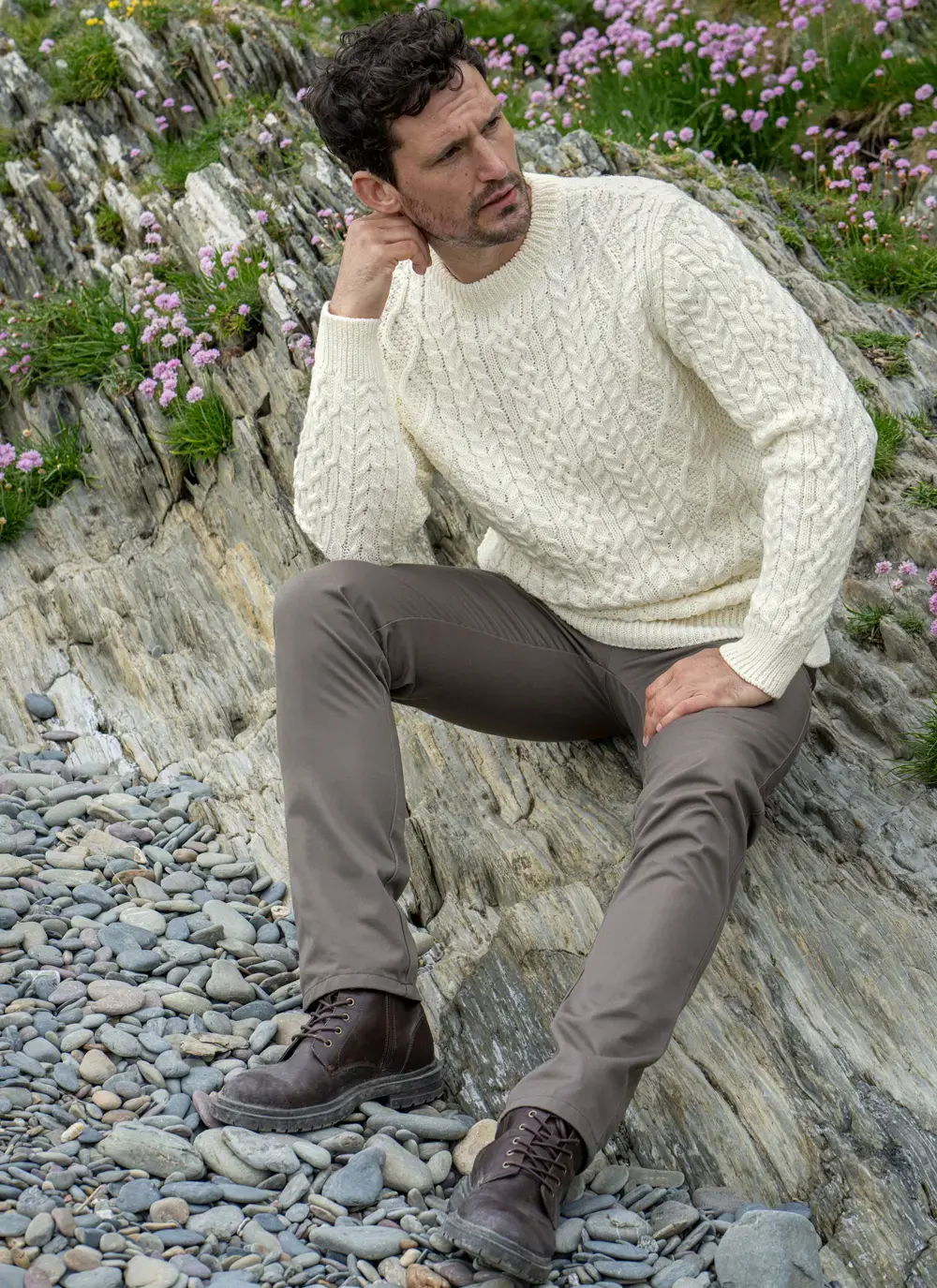 Oisin Aran Crew Neck Sweater